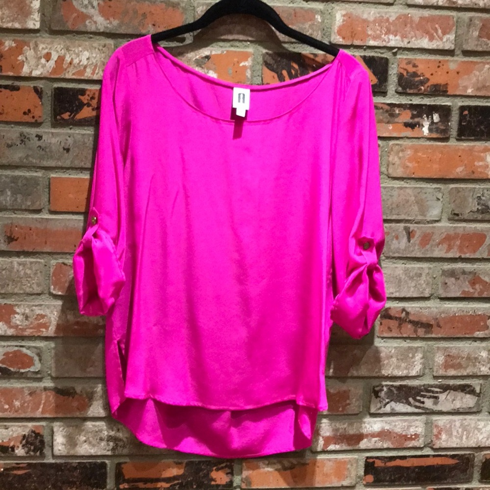 Fuchsia Silk Blouse